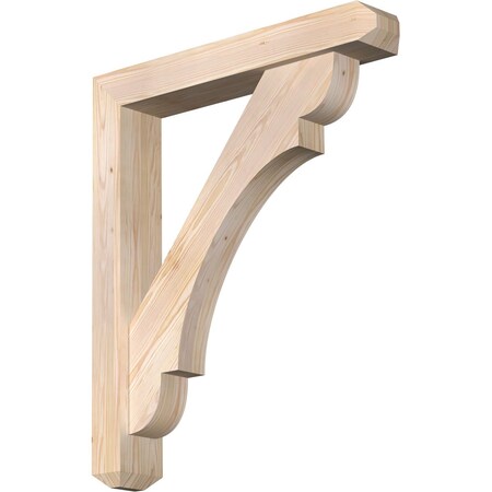 Ekena Millwork Olympic Craftsman Smooth Bracket w/ Offset Brace, Douglas Fir, 5 1/2"W x 32"D x 38"H BKT0604X32X38OLY04SDF